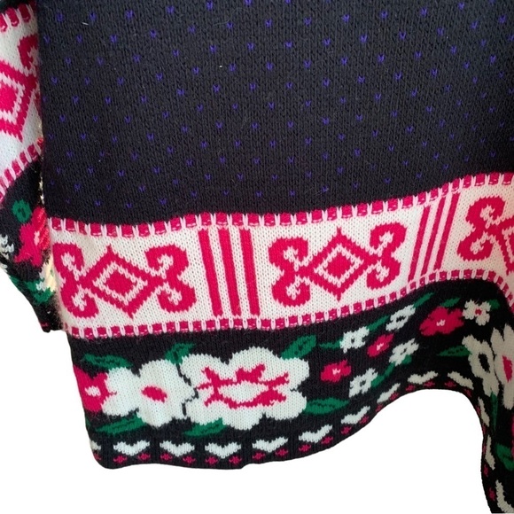 Vintage Crewneck Sweater Sycamore USA 80’s Size Large Floral - Picture 4 of 6